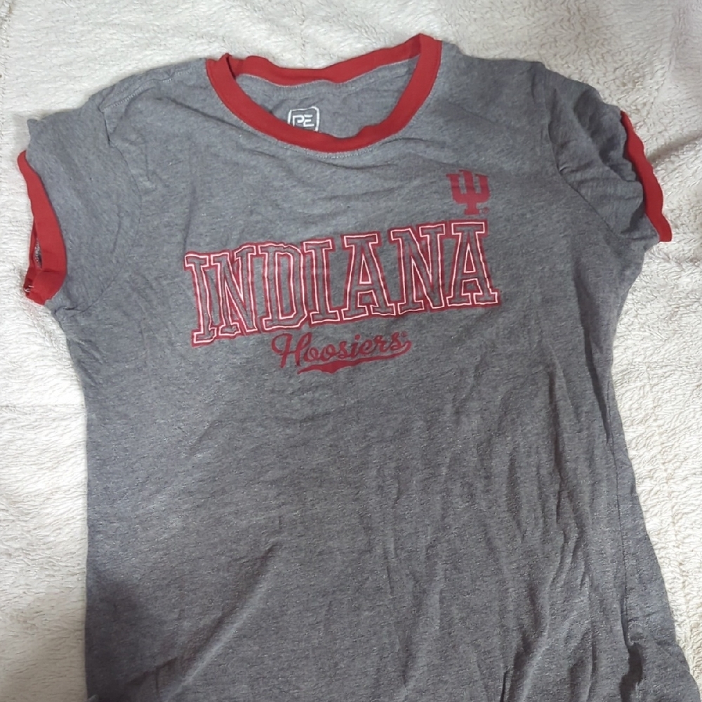Pro Edge Indiana Gray and Red Short Sleeve Tee